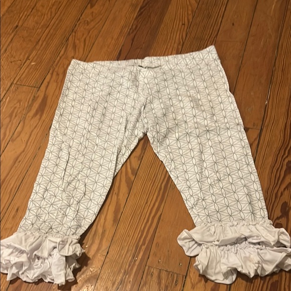 Seed of Life Festival Ruffle Hem Pants with Geometric Pattern - Picture 1 of 6